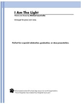 I Am the Light Unison choral sheet music cover